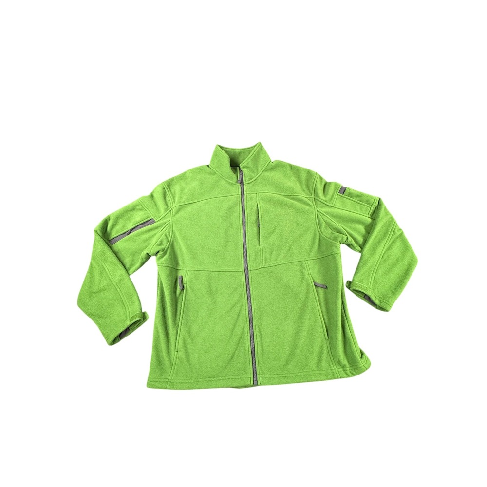 Duluth Trading Co‎ Fleece Jacket Mens XL Green Excellent Full Zip Utility Pocket